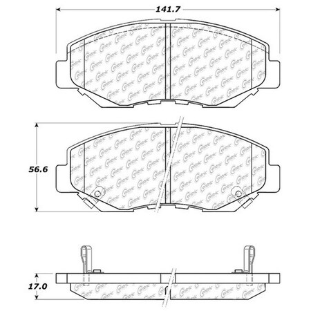 Centric Parts Centric 301.09140 Centric Premium Ceramic Disc Brake Pad Sets 301.09140